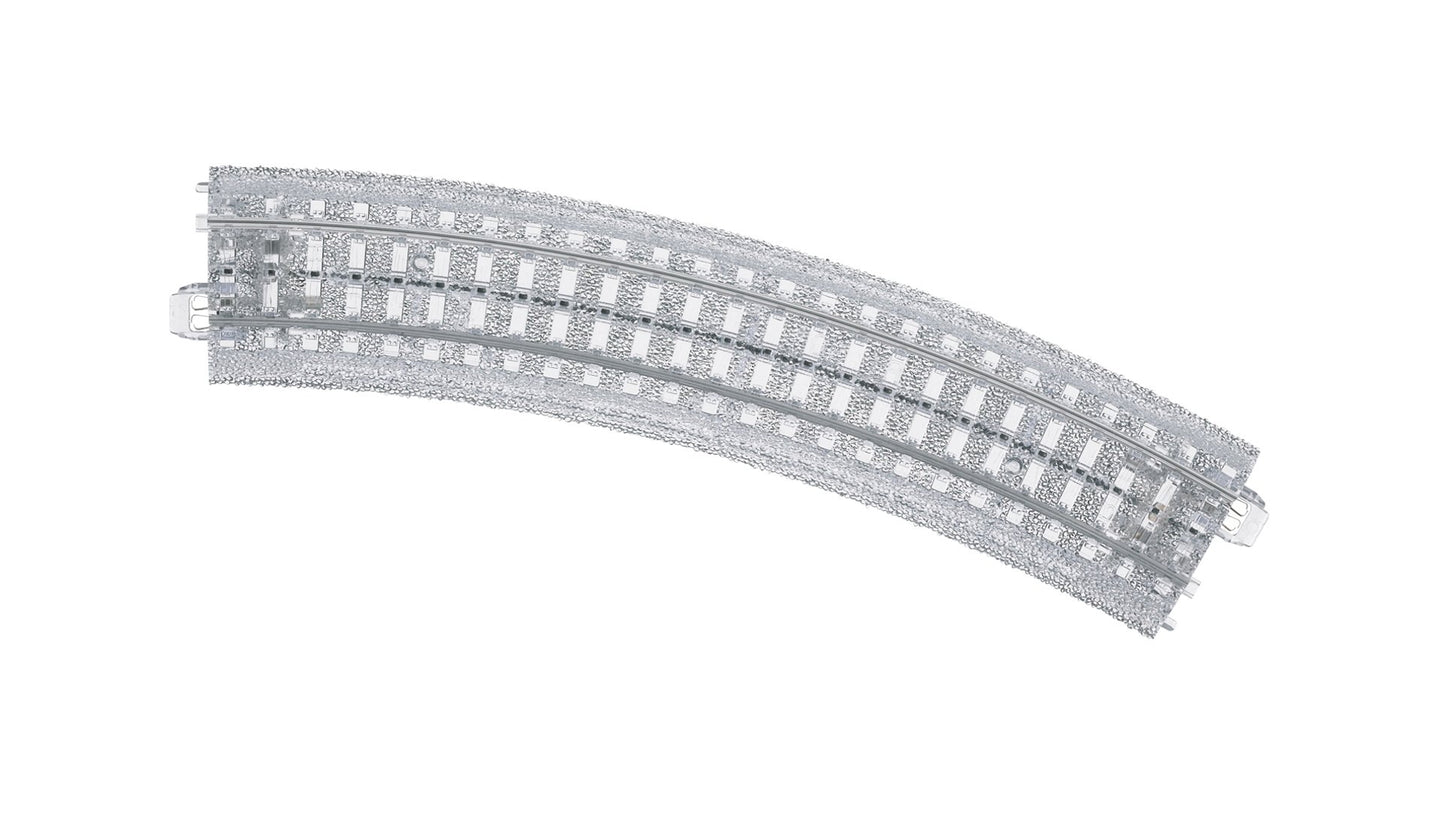 Marklin 20196 Curved C Track Radius R1 = 360 mm / 14-3/16"/ 30° Transparent