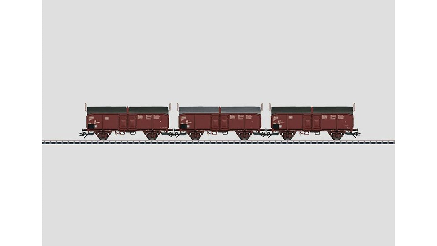 Marklin 46195 Set with 3 Type Tcms 850 Sliding Roof Cars