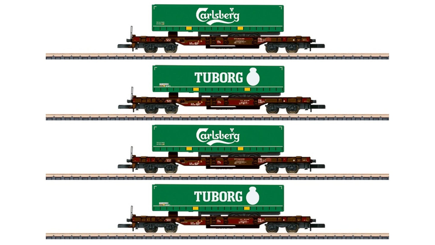 Marklin 82290 Deep Well Flat Car Set