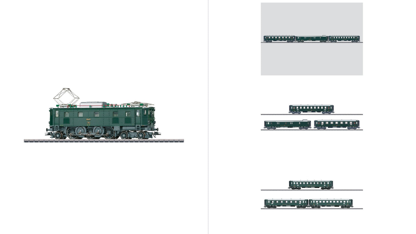 Marklin 37514 Class Ae 3 6 II Electric Locomotive — Complete 4-Piece Set