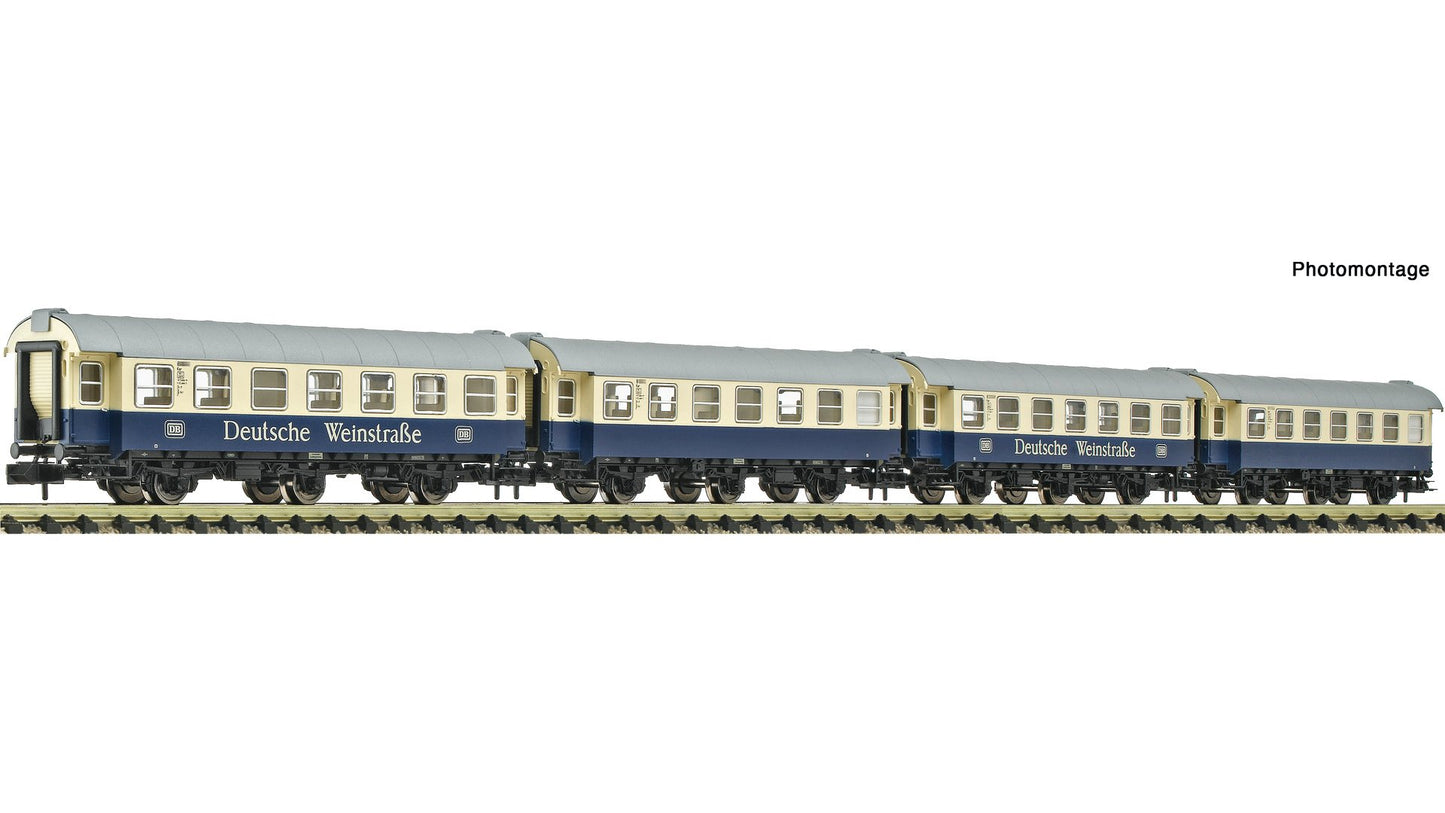Fleischmann F6260098 4 piece set: "Deutsche Weinstraße" coaches, DB