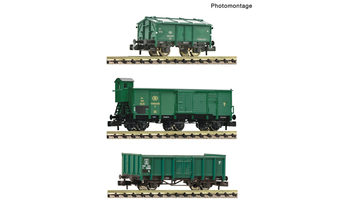 Fleischmann F6660077 3 piece set: Goods train, SNCB