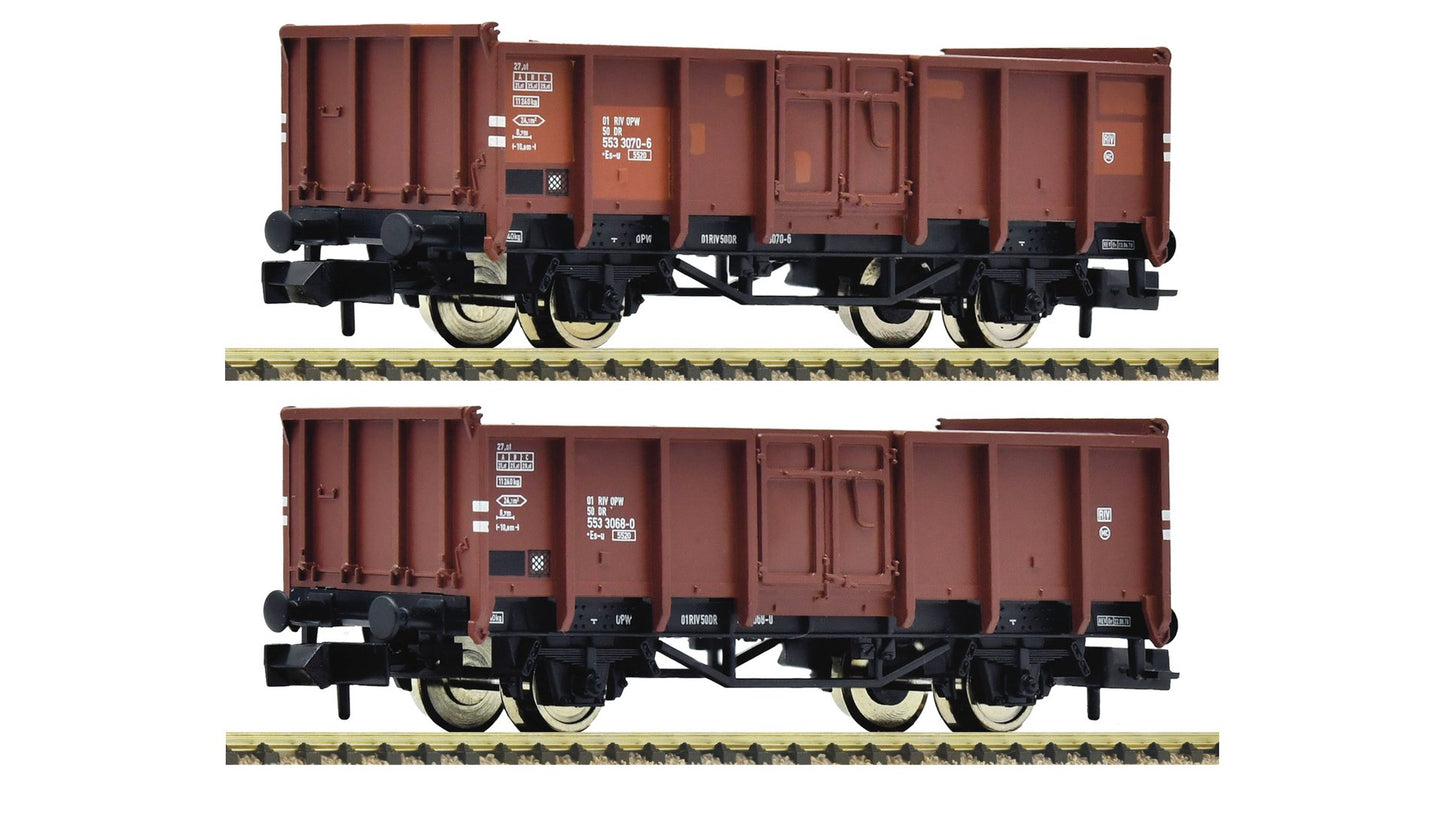 Fleischmann F6660138 2 piece set: Open goods wagons, DR