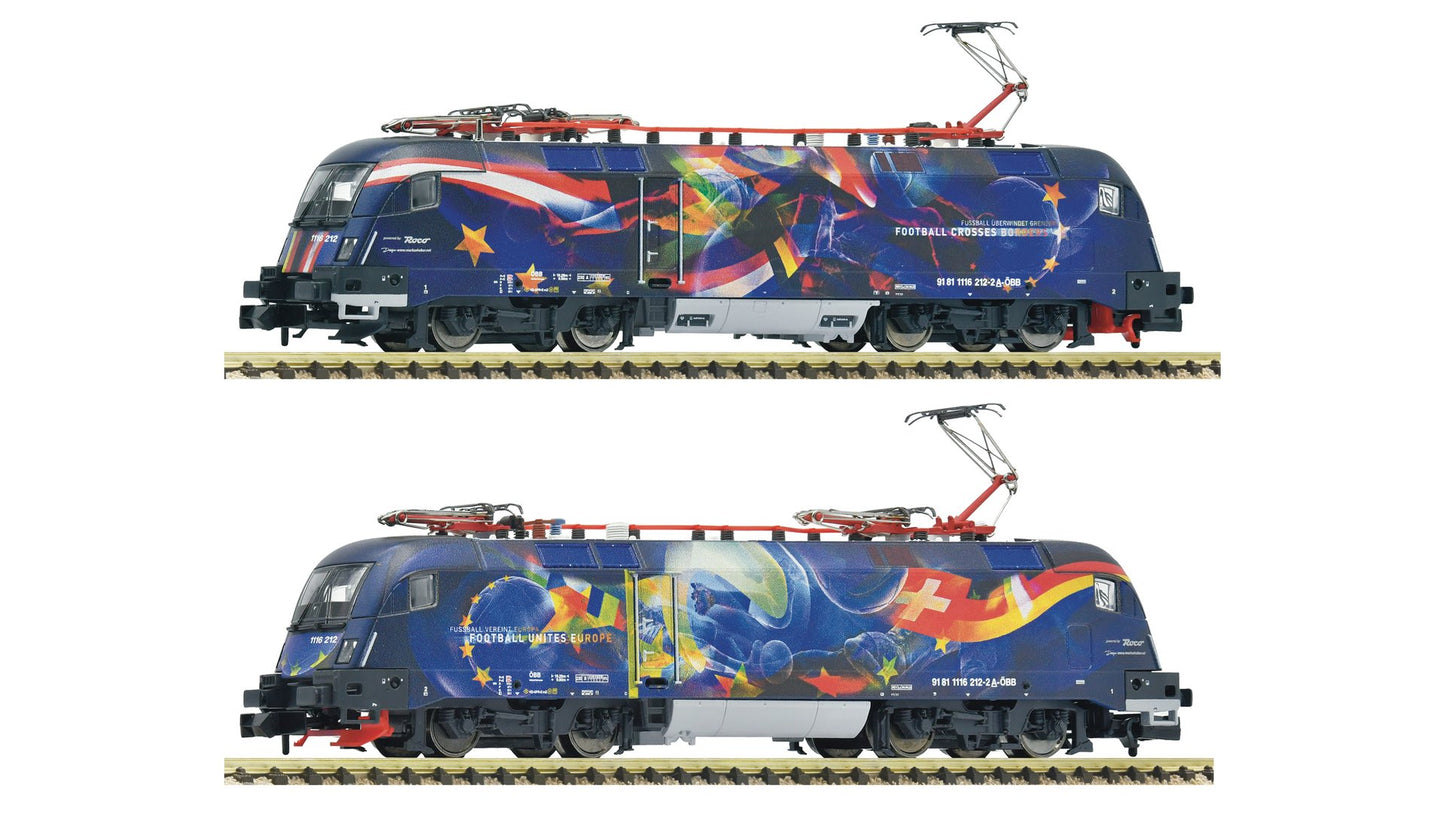 Fleischmann F7570070 Electric locomotive 1116 212-2 "Football unites Europe", ÖBB