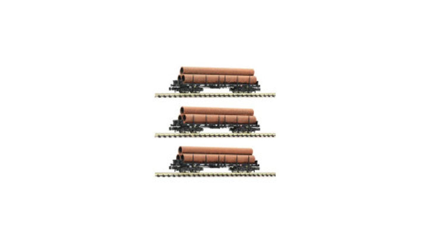 Fleischmann 826702 3 Piece Set Flat Wagons DB AG