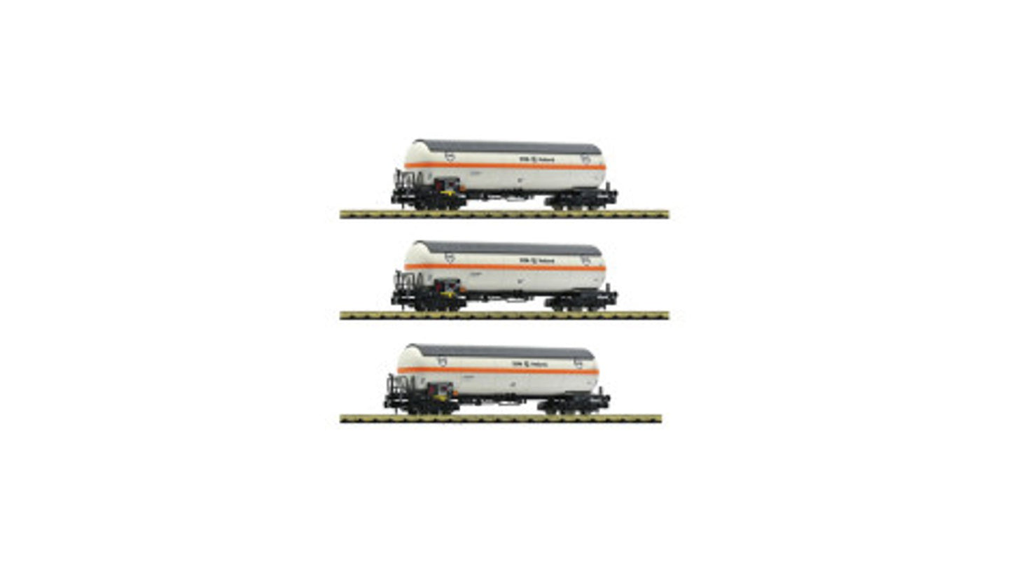 Fleischmann 849119 3-Piece Set Pressurised Gas Tank Wagons DB DC