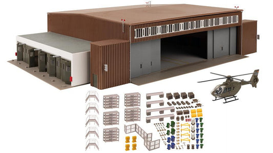 Faller 144111 Hangar with helicopter