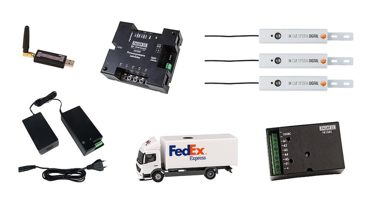 Faller 161340 Car System Digital, Start Set Lorry MB Atego FedEx (HERPA)