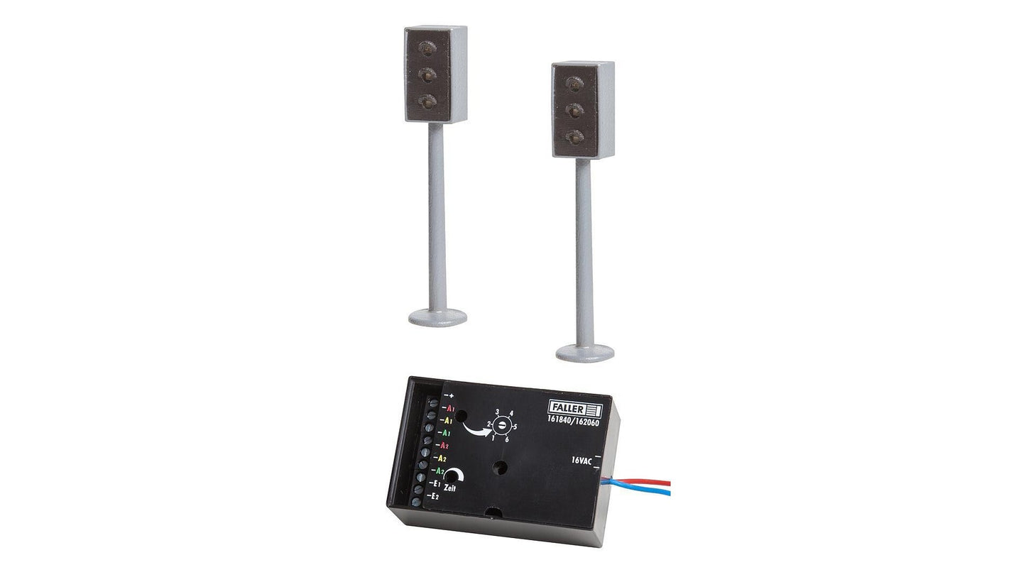 Faller 162060 2 LED Traffic lights with electronics