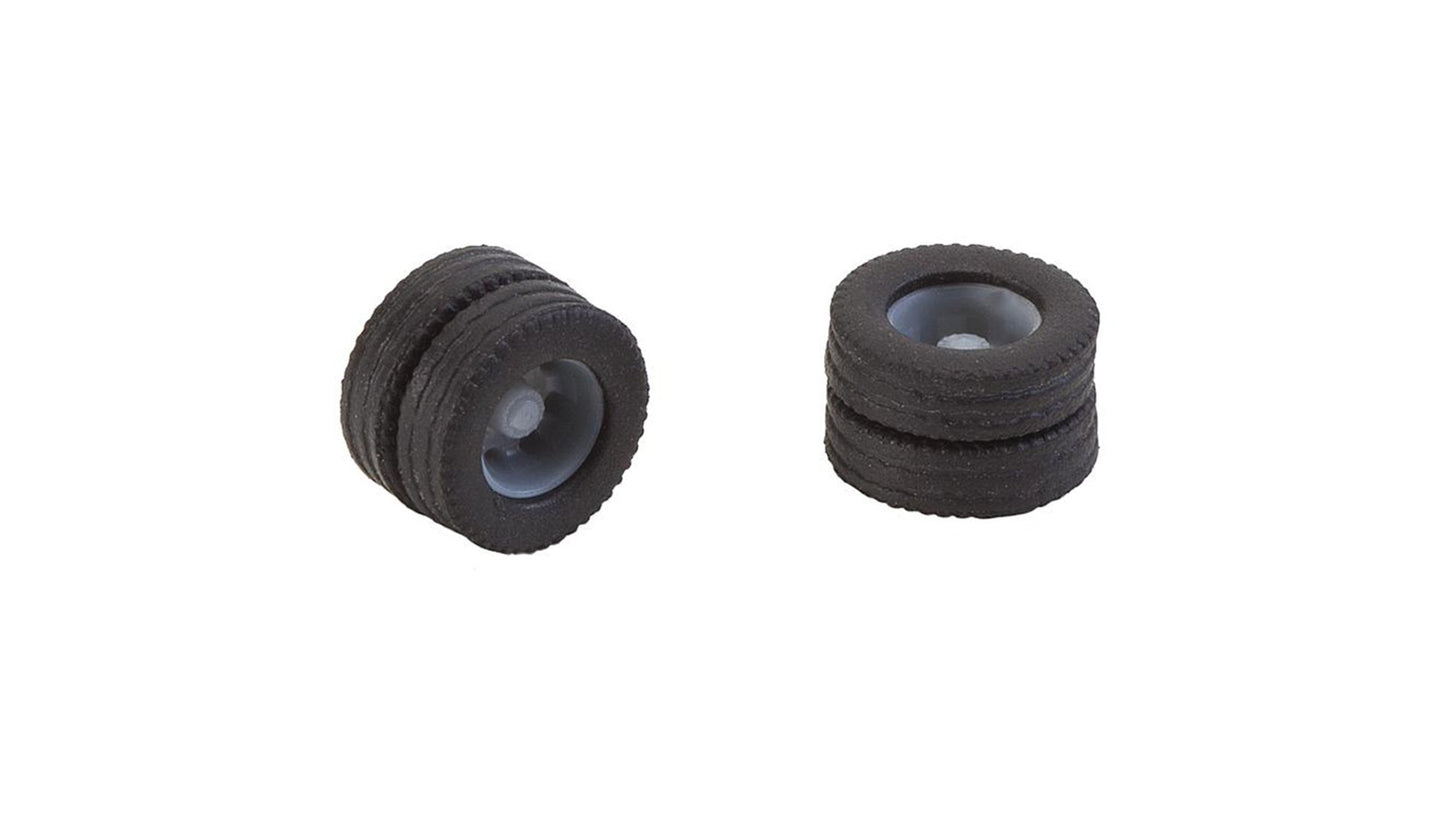 Faller 163111 2 wheels (twin tyres) tyres and rims for 7.5 t.