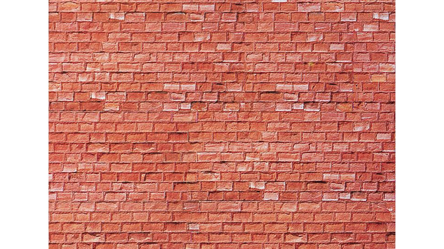Faller 170613 Wall card, Cut stone, red