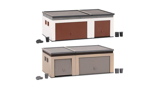 Faller 180315 2 Double garages with driving parts