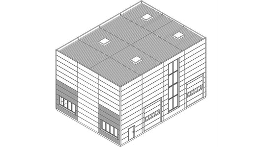 Faller 180891 2 Wall elements with horizontal windows, Goldbeck