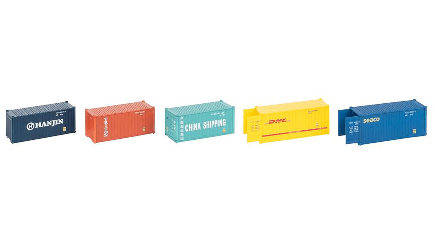 Faller FA182057 20' Container, set of 5