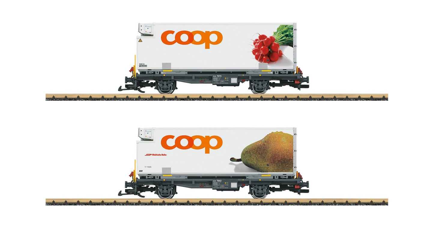 LGB L45889 RhB COOP Container Car-Set