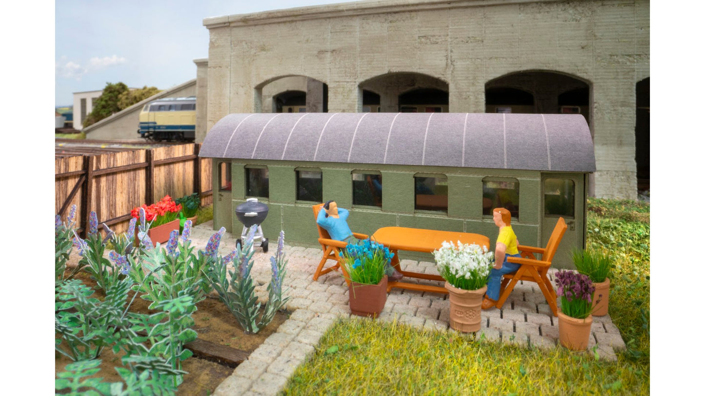 NOCH NO14293 Garden Shed 'Railway Carriage' 9.7 cm x 3.7 cm, 3.5 cm high