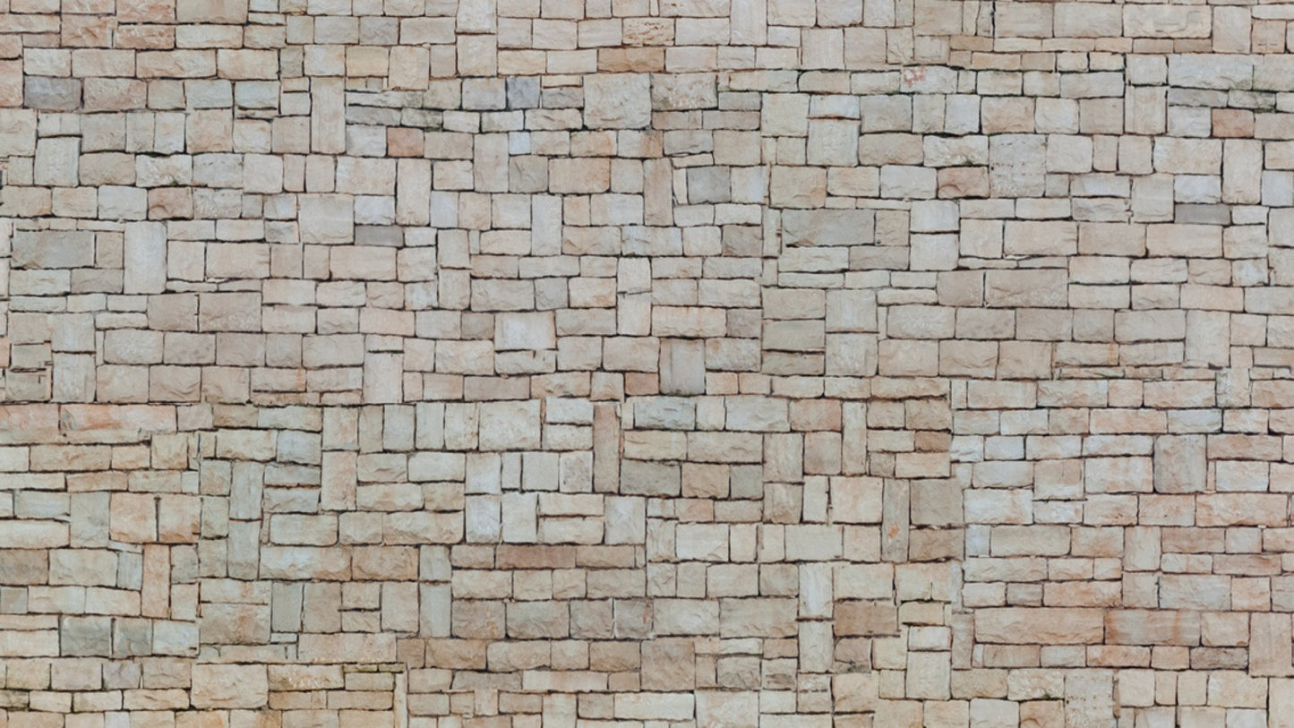 NOCH NO56642 3D Cardboard Sheet „Lime Stone Wall“, beige