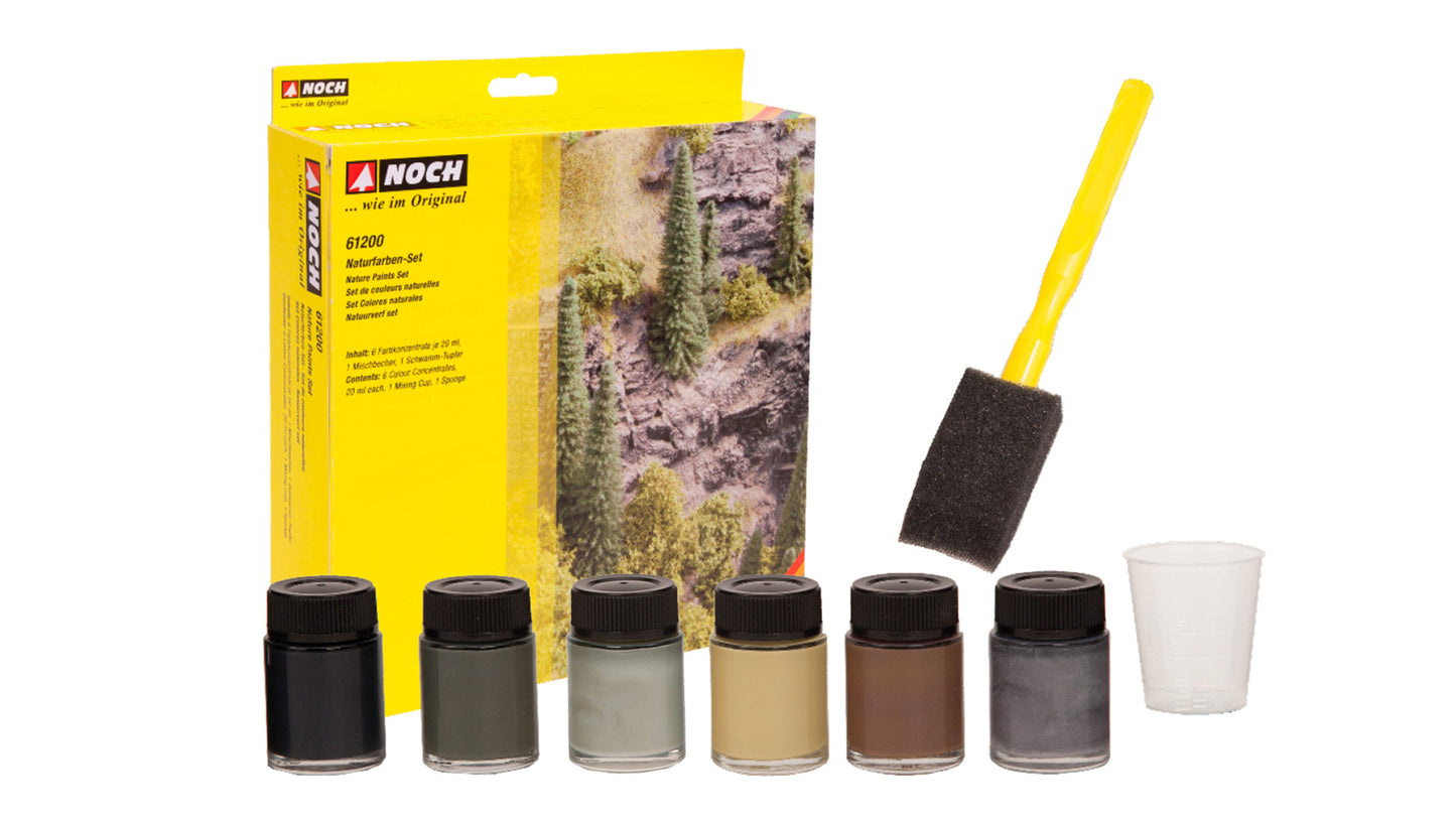 NOCH NO61200 Nature Paints Set, 6 colour concentrates