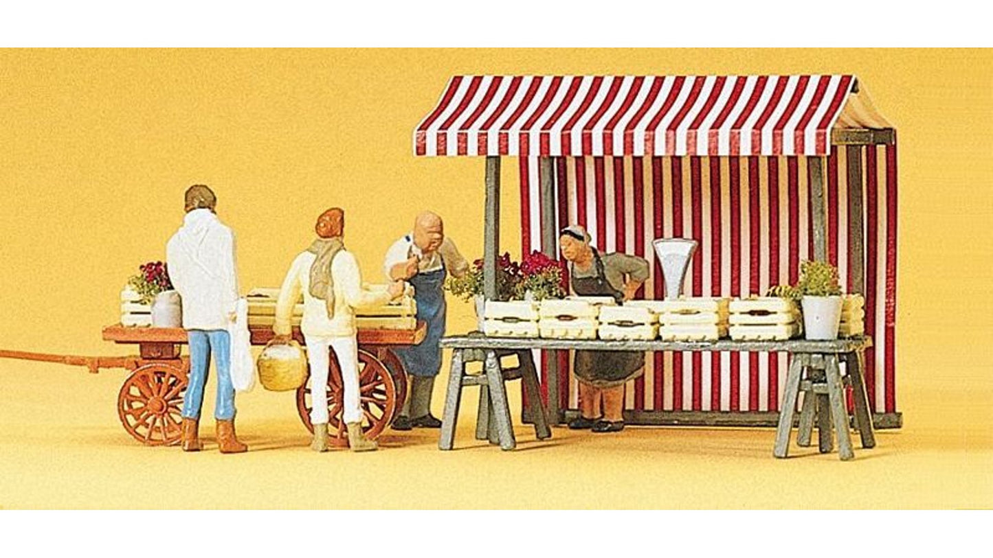 Preiser 10053 Fruit and vegetable stalls