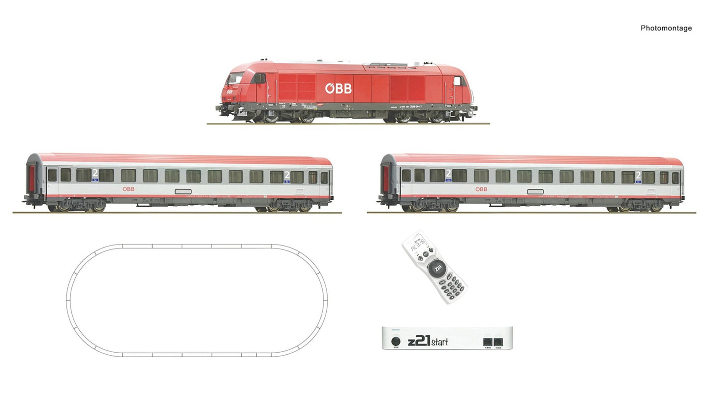 Roco 5110005 z21 Start Digital Set Diesel Locomotive Class 2016 with Express Train OBB DCC