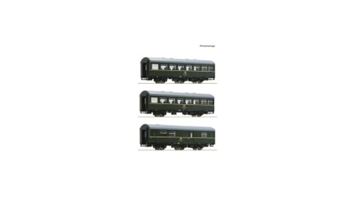 Roco 6200009 3 Piece Set 1 Passenger Train DR DC