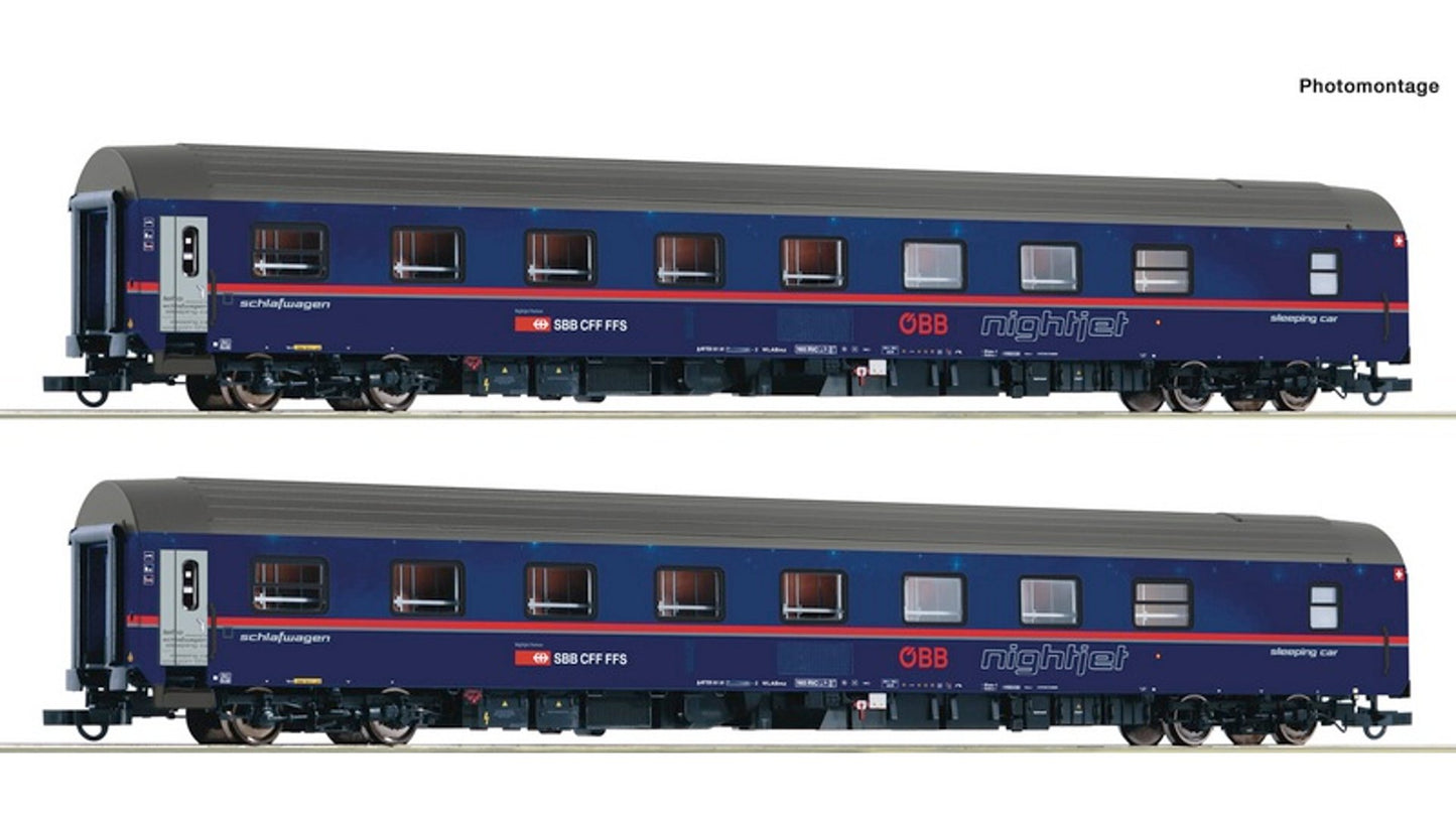 Roco 6200021 2 Piece Set Sleeper Nightjet OBB SBB