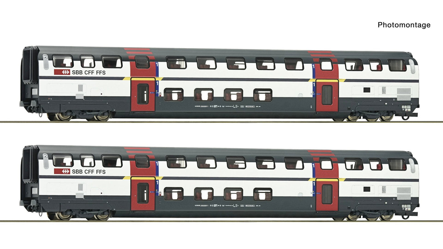 Roco R6200215 2 piece set: 1st class double-deck coaches, SBB