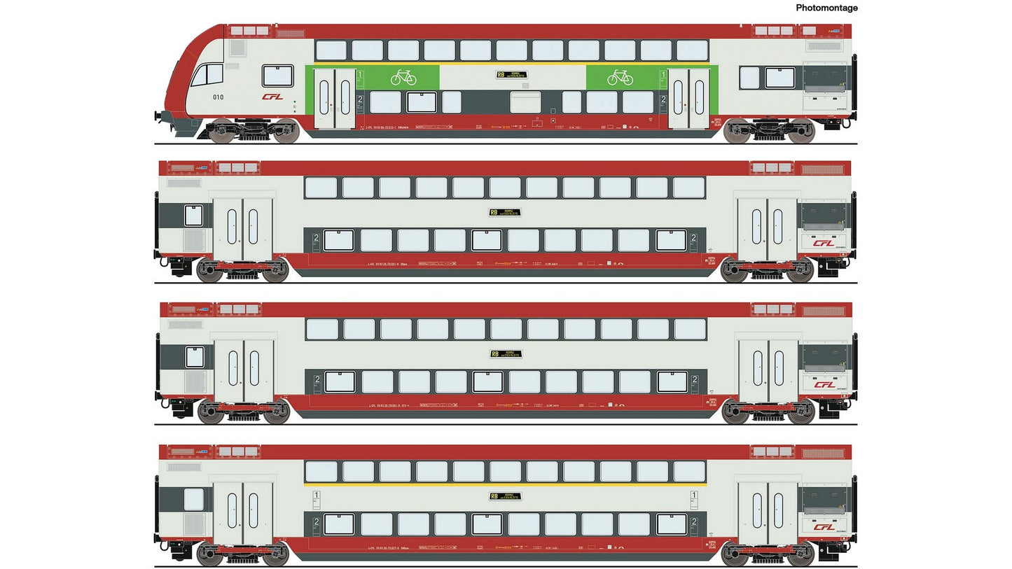 Roco 6210148 4 Piece Set Double-Deck Coach CFL DCC