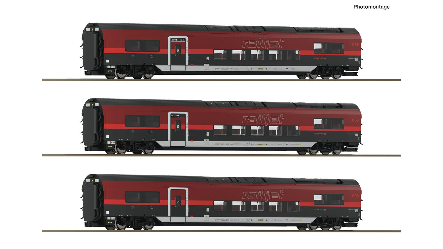 Roco R6210179 3 piece set (2): Railjet 2, ÖBB