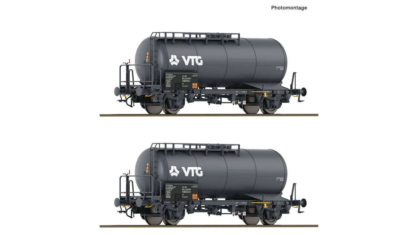 Roco R6600246 2 piece set of "VTG" tank wagons, GATX