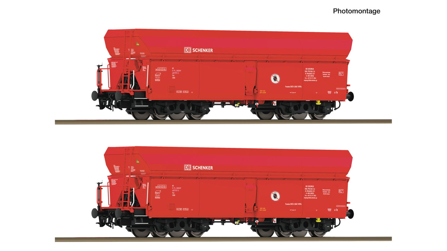 Roco R6600326 2 piece set: Self-unloading hopper wagons, DB Schenker