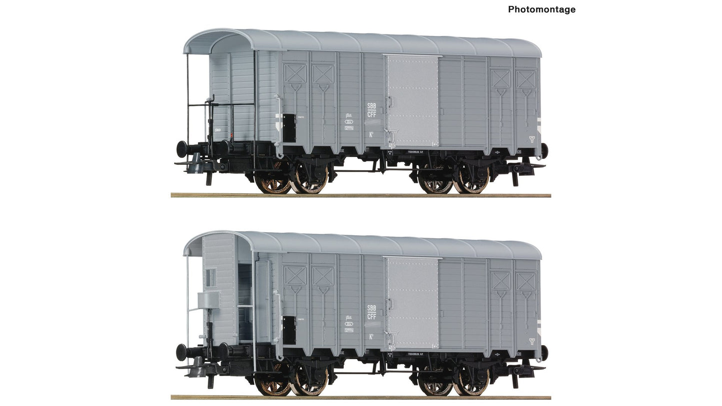 Roco 76646 2 piece set Covered Goods Wagons