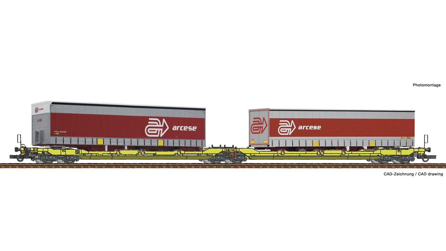 Roco 77391 Articulated double pocket wagon T3000e Arcese