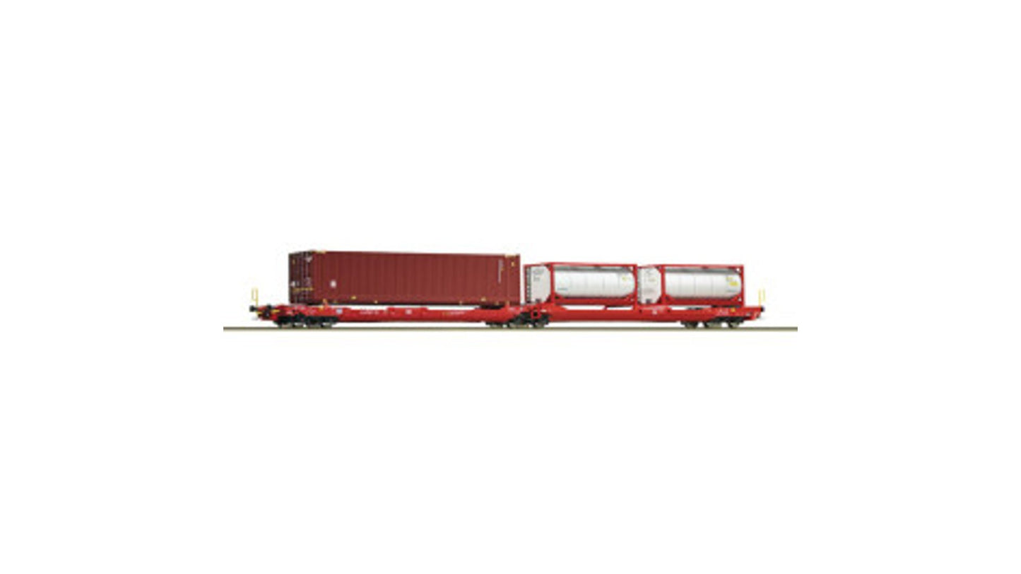 Roco 77400 Articulated double pocket wagon T3000e DB AG