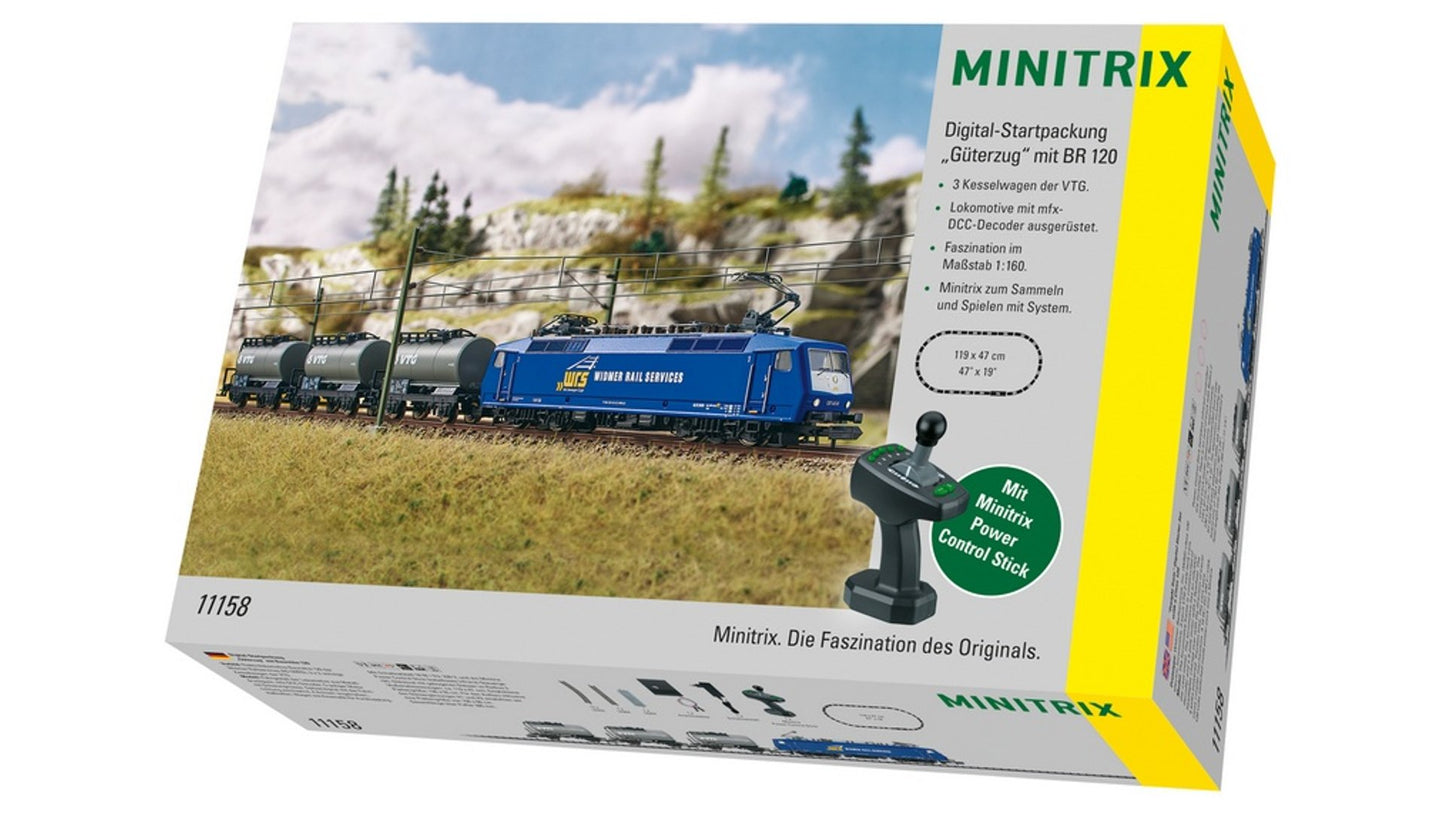 MiniTrix 11158 Freight Train Digital Starter Set with a Class 120