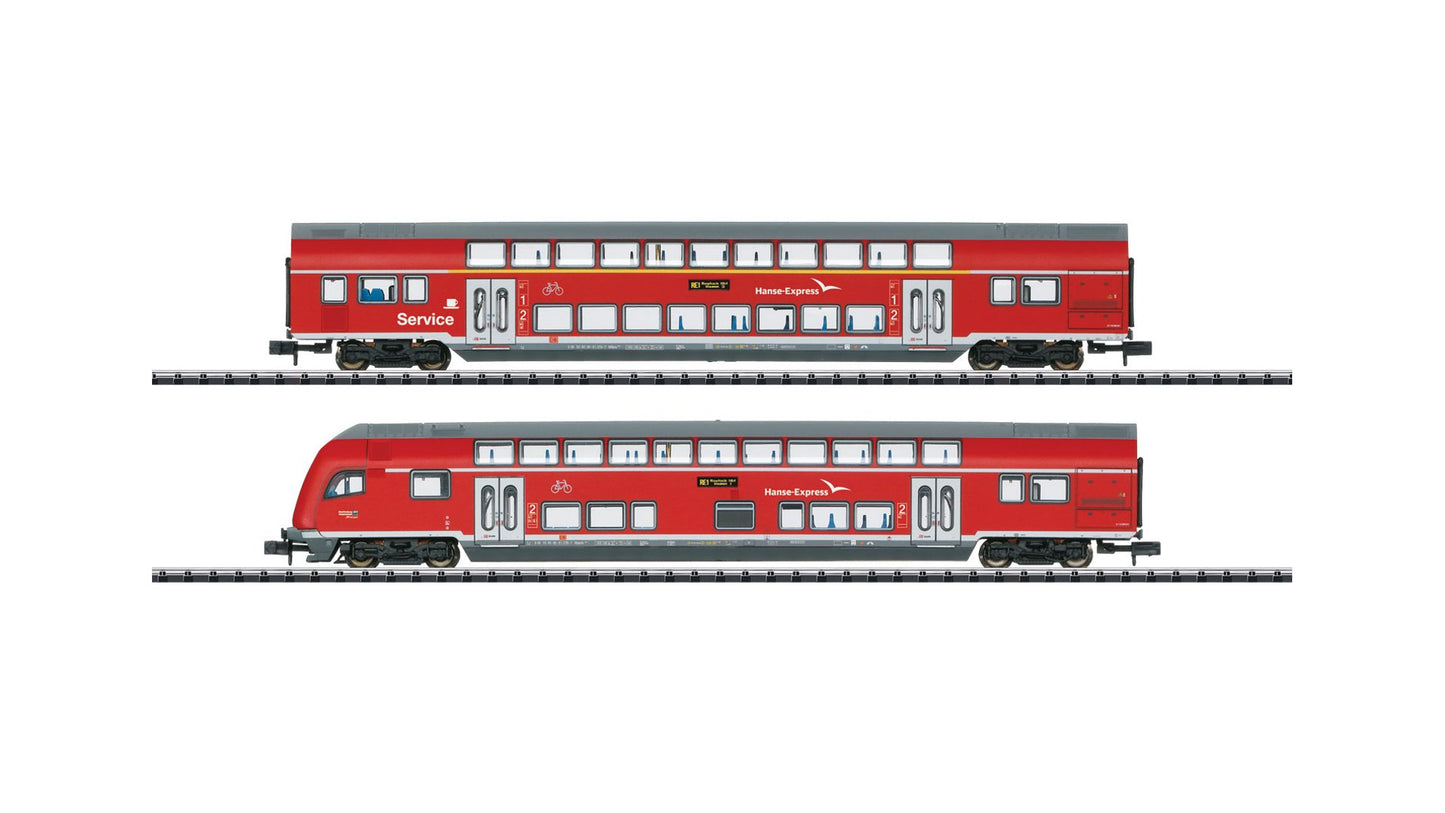 MiniTrix 15776 Hanseatic Express Bi Level Car Set