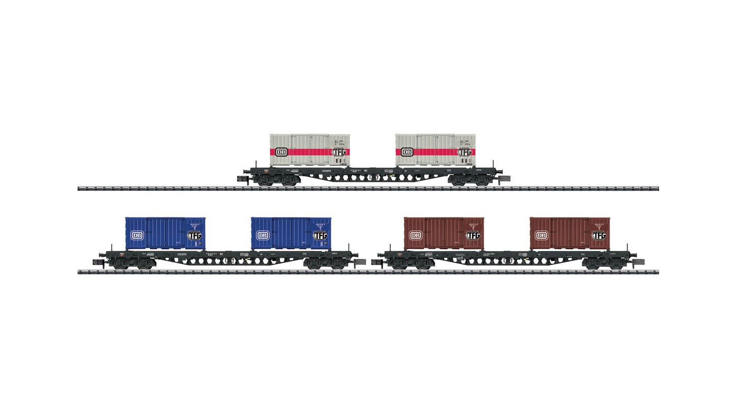 MiniTrix 15961 Container Transport Freight Car Set