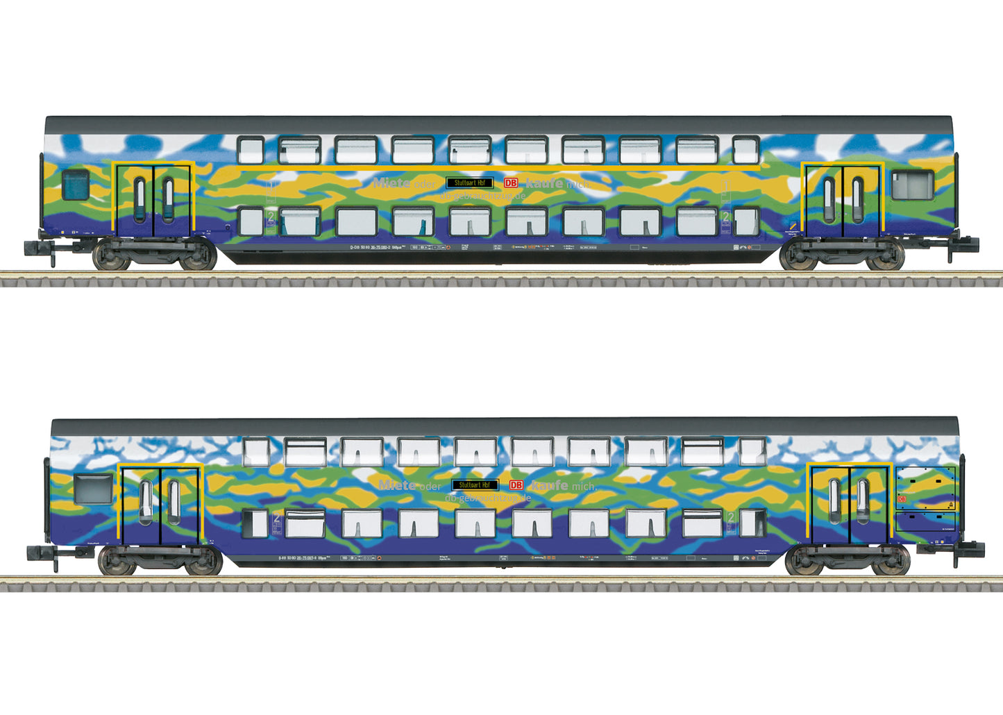 Minitrix T18298 “Tourism Train” Bi-Level Car Set 1