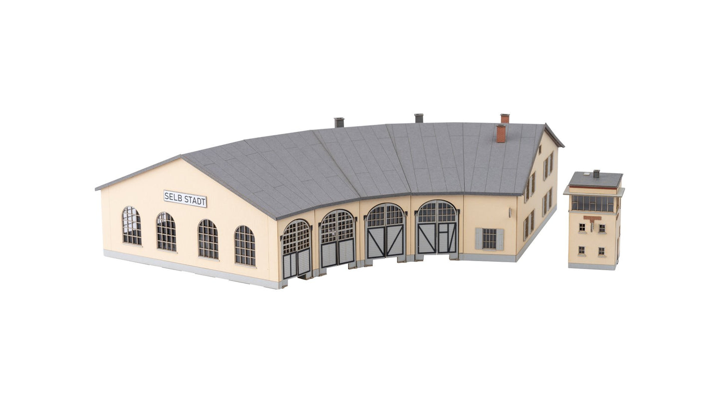 MiniTrix 66341 Selb Locomotive Roundhouse and Signal Tower Kit