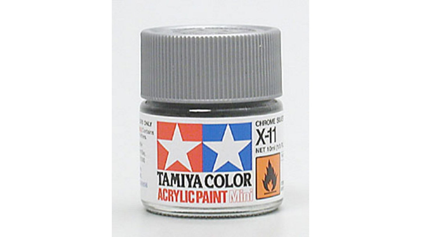 Tamiya 81511 Acrylic Mini X-11 Chrome Silver