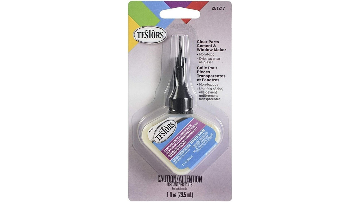 Testors 281217 Clear Parts Cement Bottle with Applicator