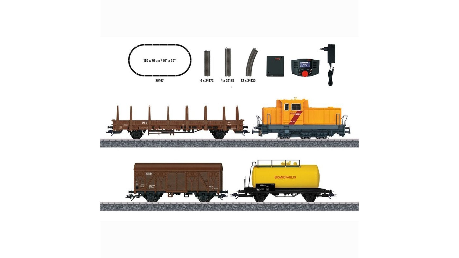 Marklin 29467 Danish Freight Train Digital Starter Set