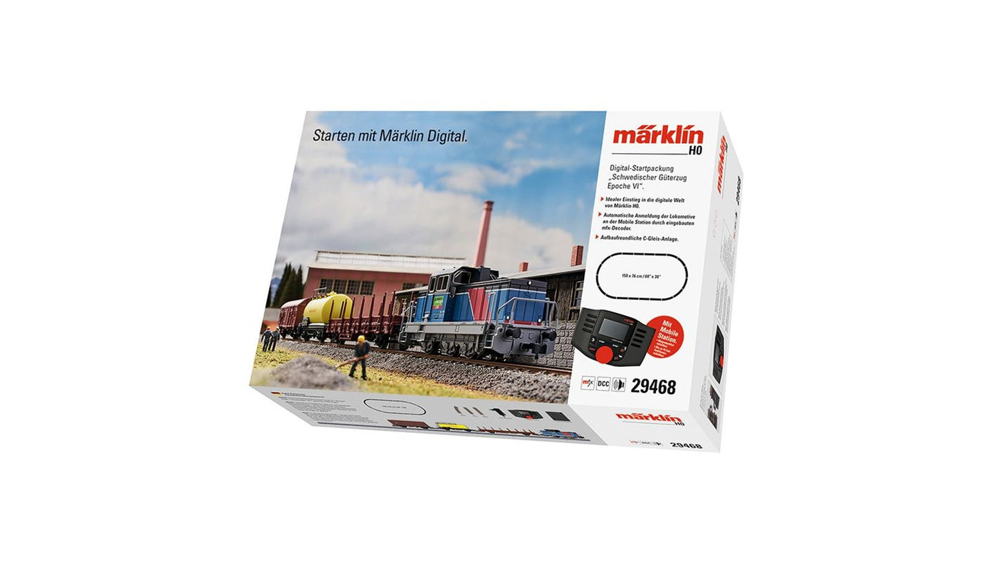 Marklin 29468 Era VI Swedish Freight Train Digital Starter