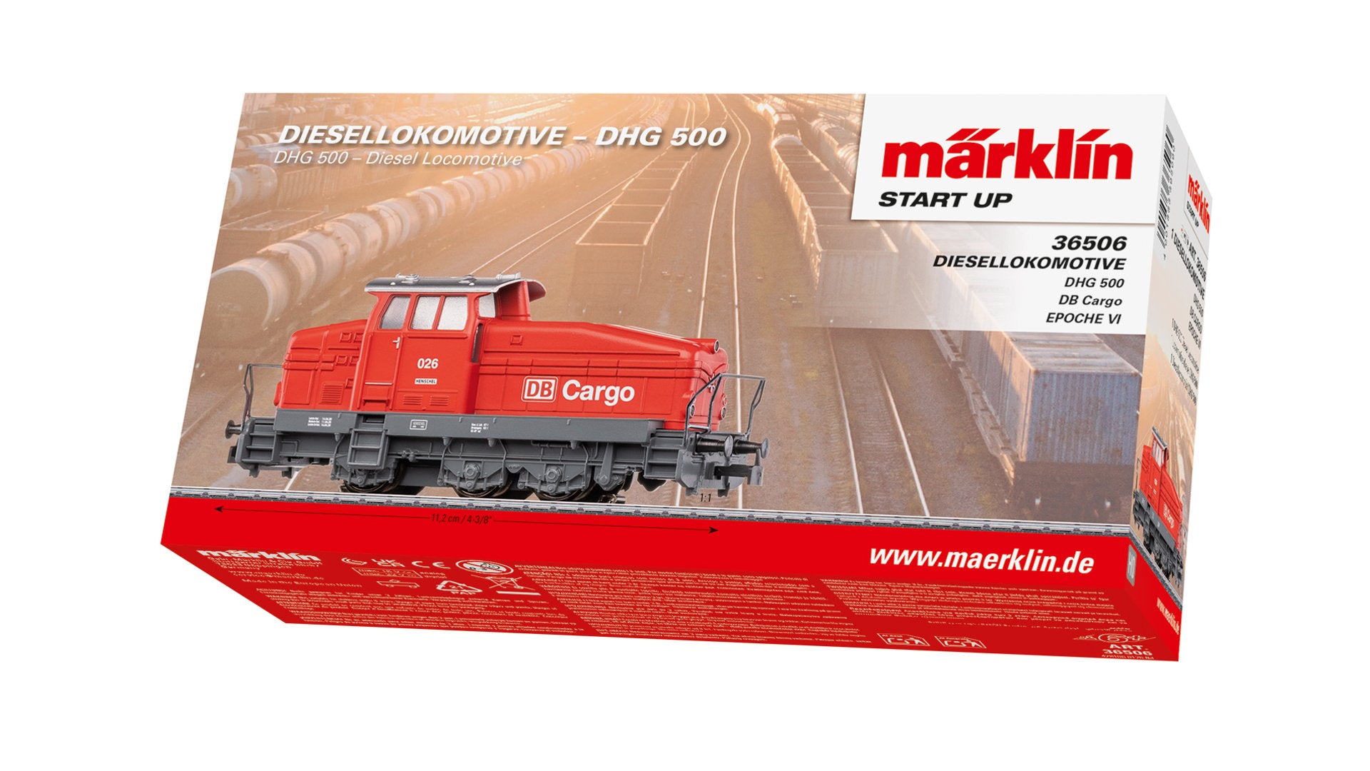 Marklin 36506 Märklin Start up - DB Cargo Class DHG 500 Diesel Locomotive, Era VI