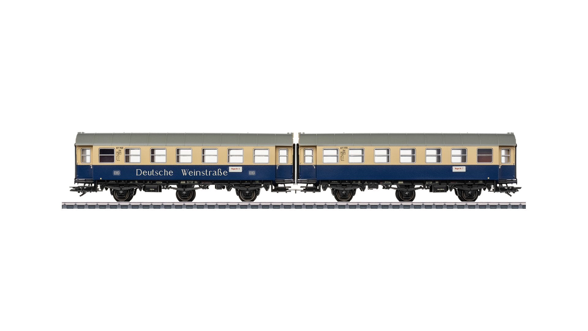 Marklin 43187 “Deutsche Weinstraße / German Wine Road” Pair of Rebuild Passenger Cars