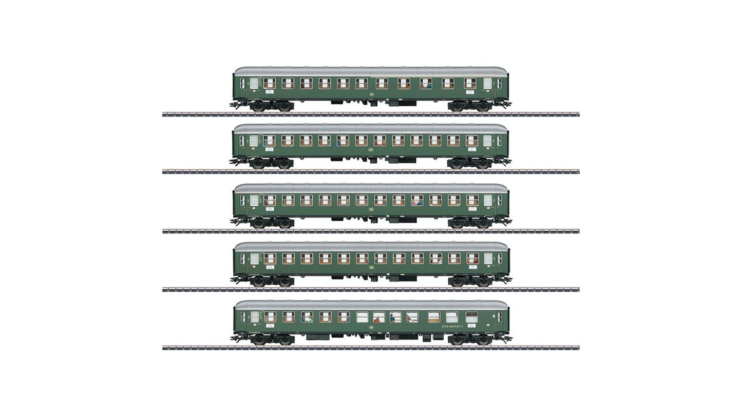 Marklin 43935 D96 Isar Rhone Express Train Passenger Car Set 1
