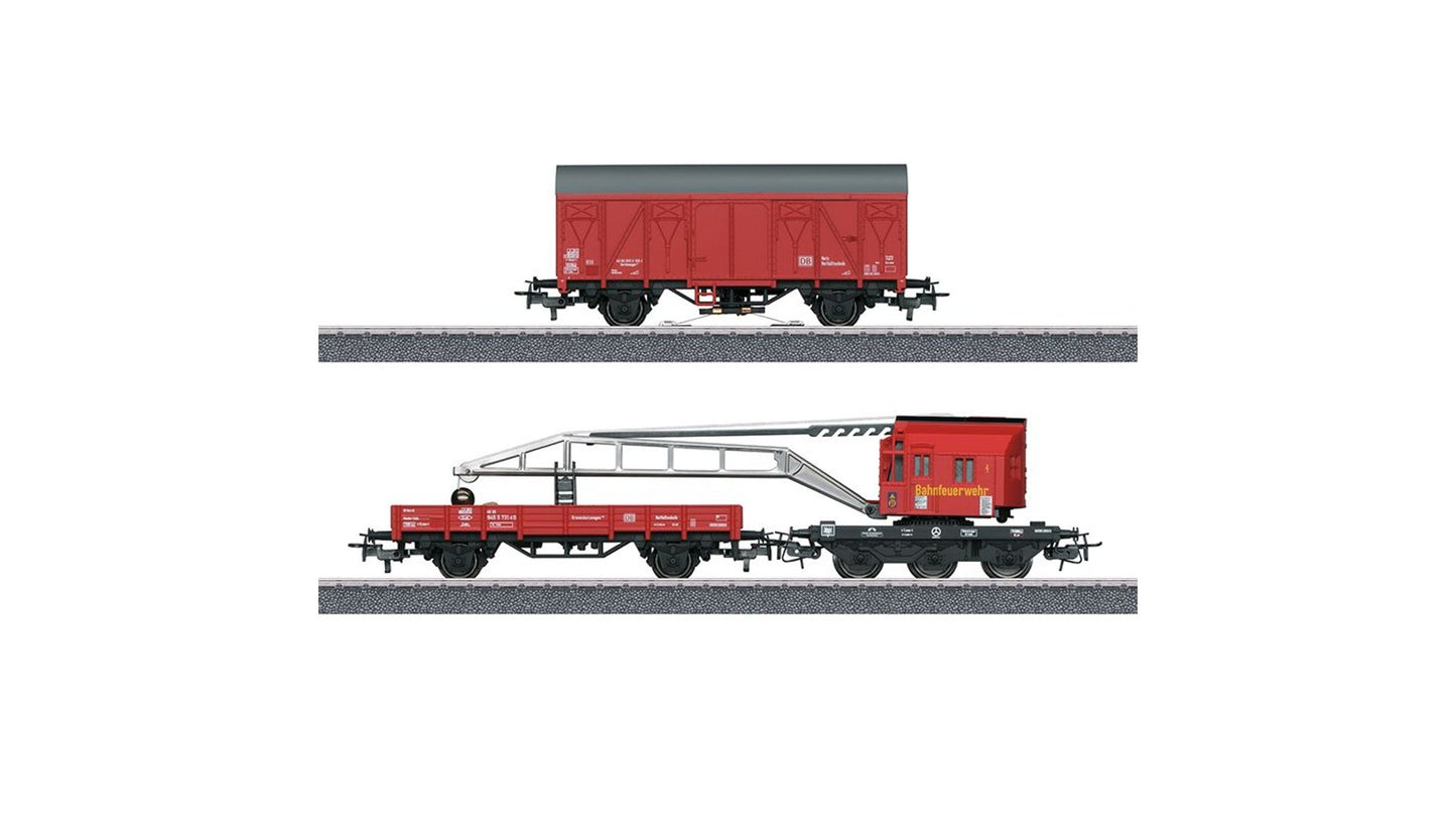 Marklin 44752 Fire Department Recovery Crane Car Set