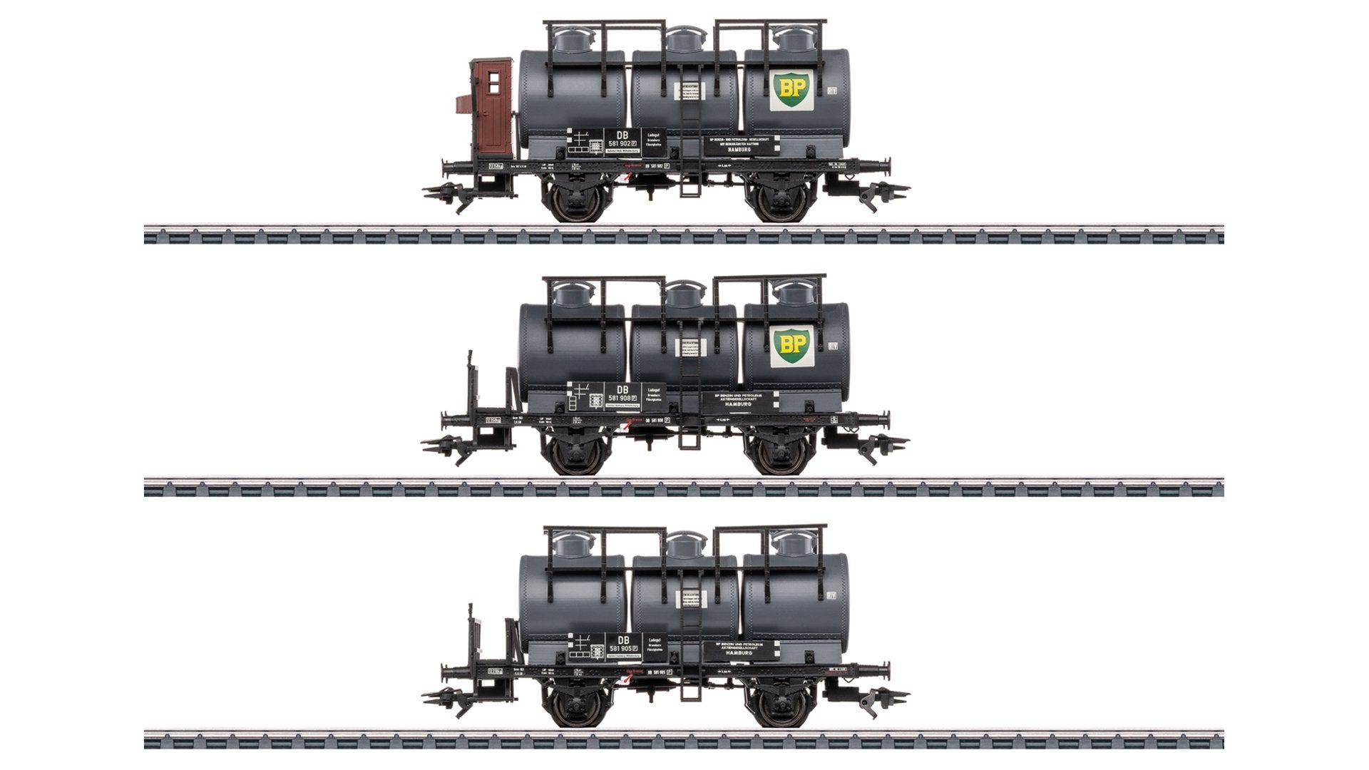 Marklin 46491 Tank Car Set with Three Containers
