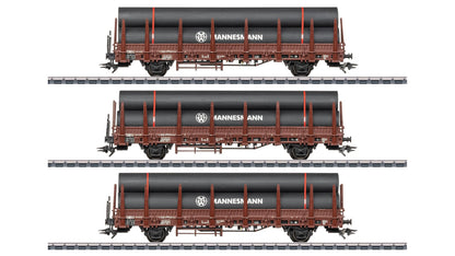 Marklin 46563 Stake Car Set 1 Loaded with Steel Pipes