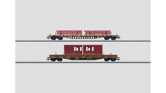Marklin 47025 Set with 2 Low Side Cars